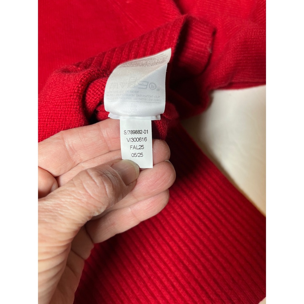 Minimalist‎ Red Crewneck Sweater Soft Wool Blend Banana Republic XS Classic - Picture 6 of 10